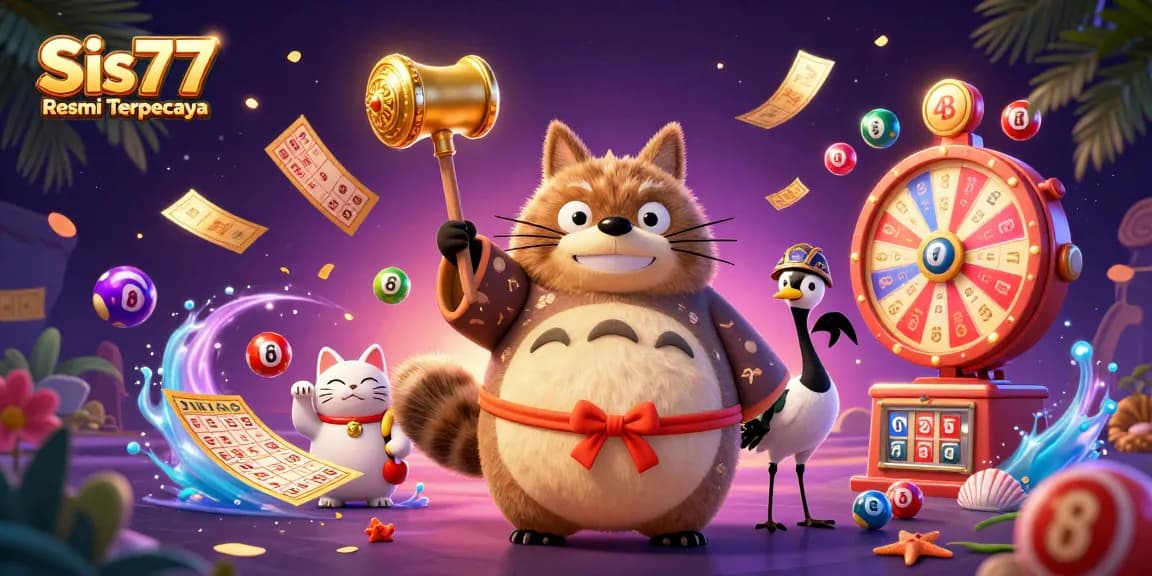 Menangkan permainan di Sis77 Resmi Terpercaya dengan ilustrasi kasino 3D yang menarik.