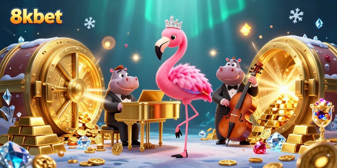 Experience vibrant casino excitement with 8xbet as a flamingo singer and hippo bassist perform