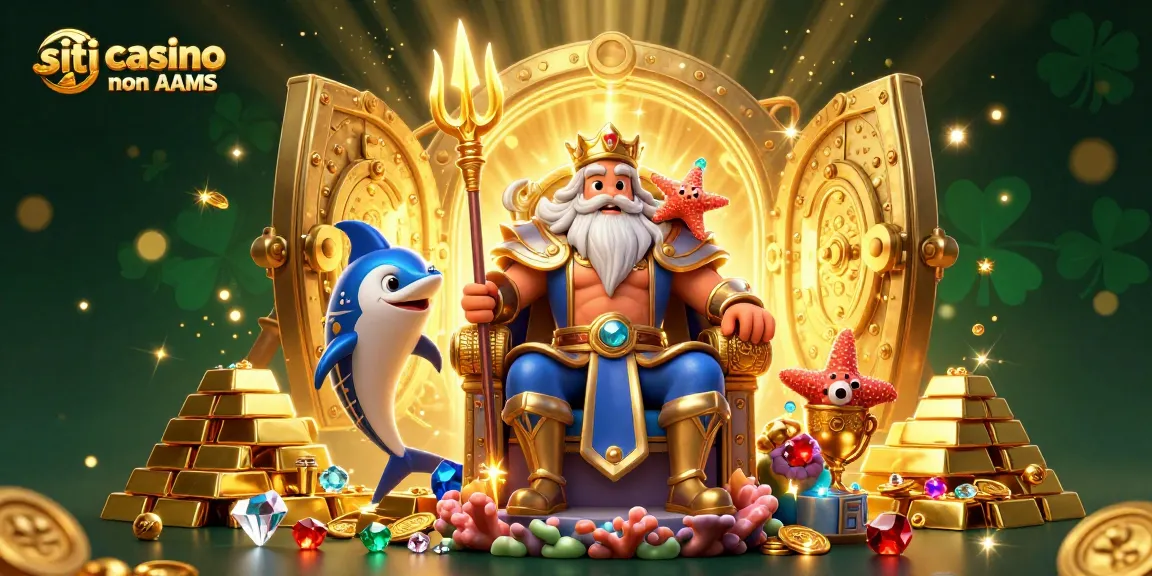 Interagisci con il vivace mondo dei siti casino non AAMS che presenta Nettuno e tesori.