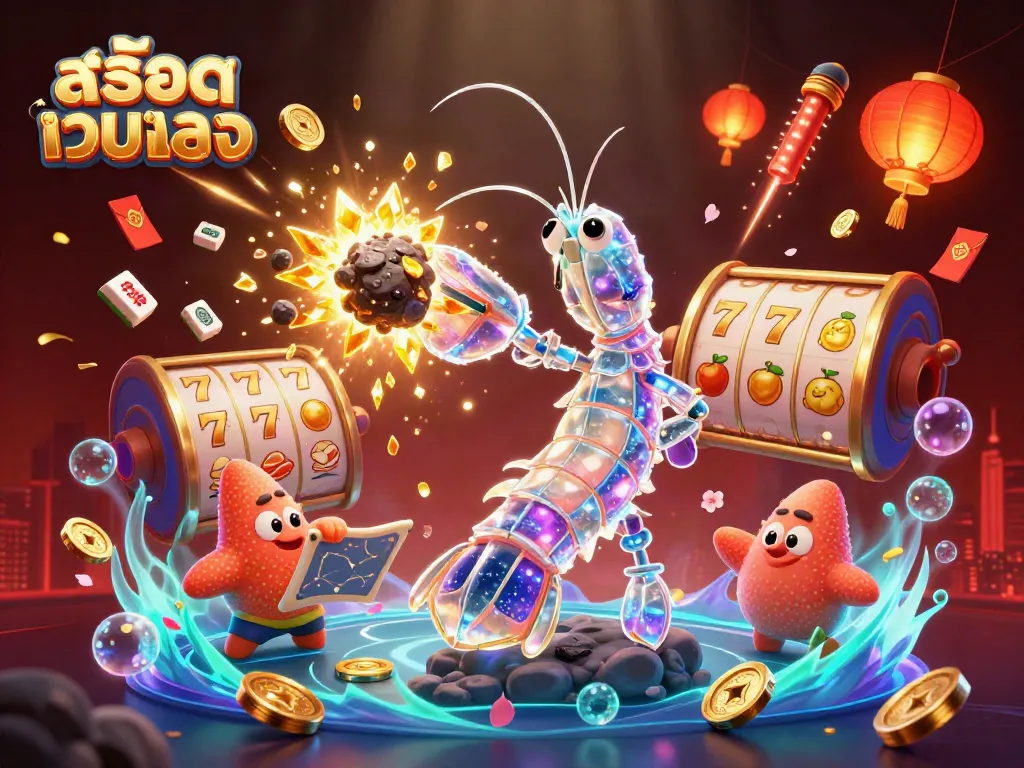 Experience the thrill of สล็อตเว็บตรง with the galactic samurai and vibrant slot reels exploding with gems.