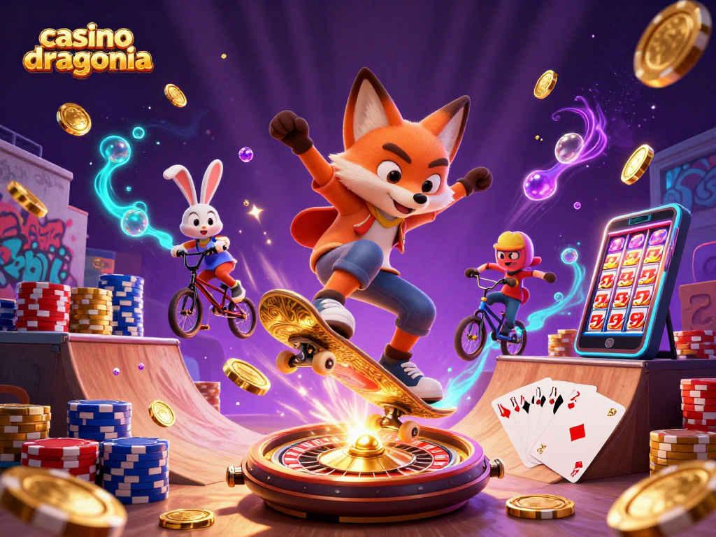 Visuel captivant de casino dragonia, montrant une scène dynamique de jeux et de gains.