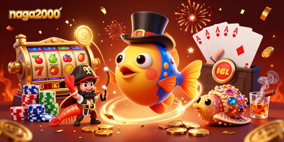 Menangkan jackpot di naga2000 dengan ilustrasi slot penuh coin dan karakter unik.