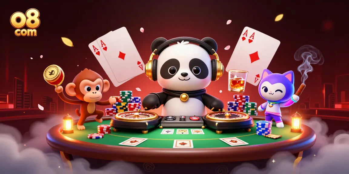 Experience the excitement of o8 com with a vibrant casino party featuring gaming elements.