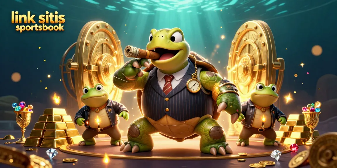 Experience the thrill of link situs sportsbook with vibrant casino elements and characters.