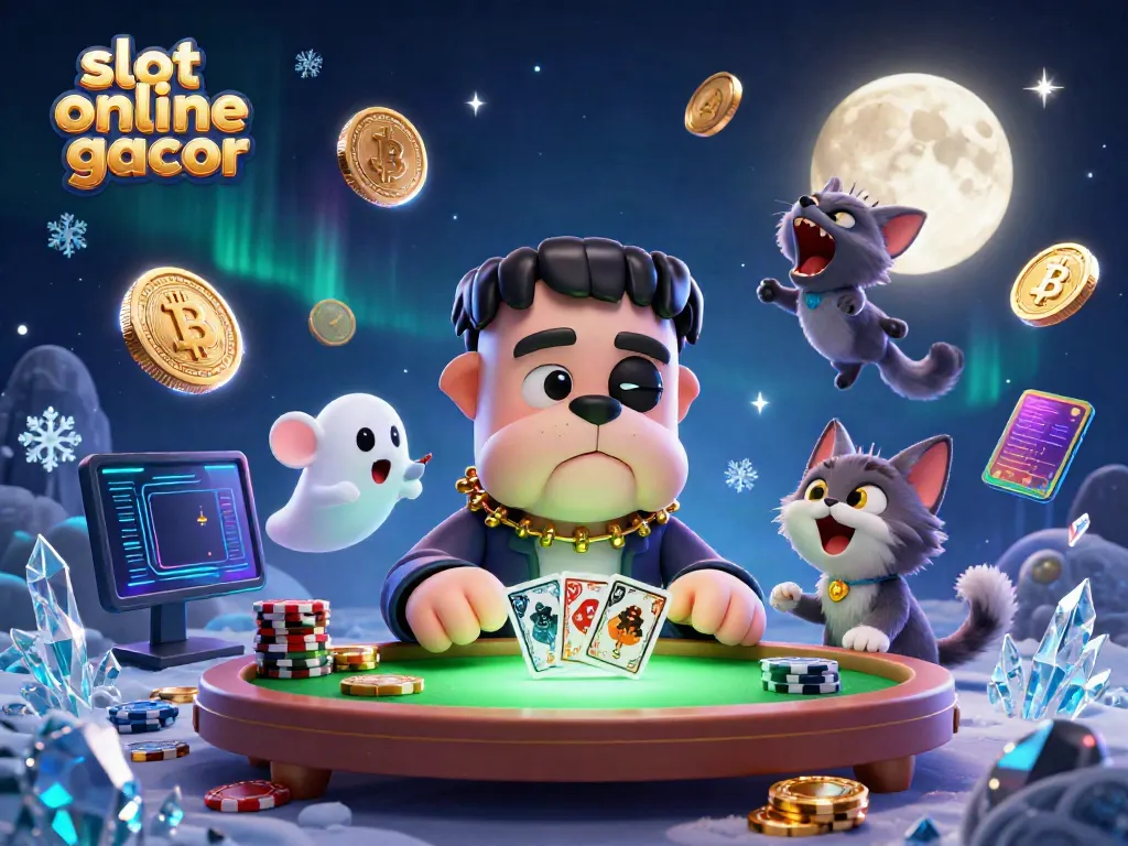 Experience thrilling gameplay at slot online gacor with unique characters and vibrant casino elements.