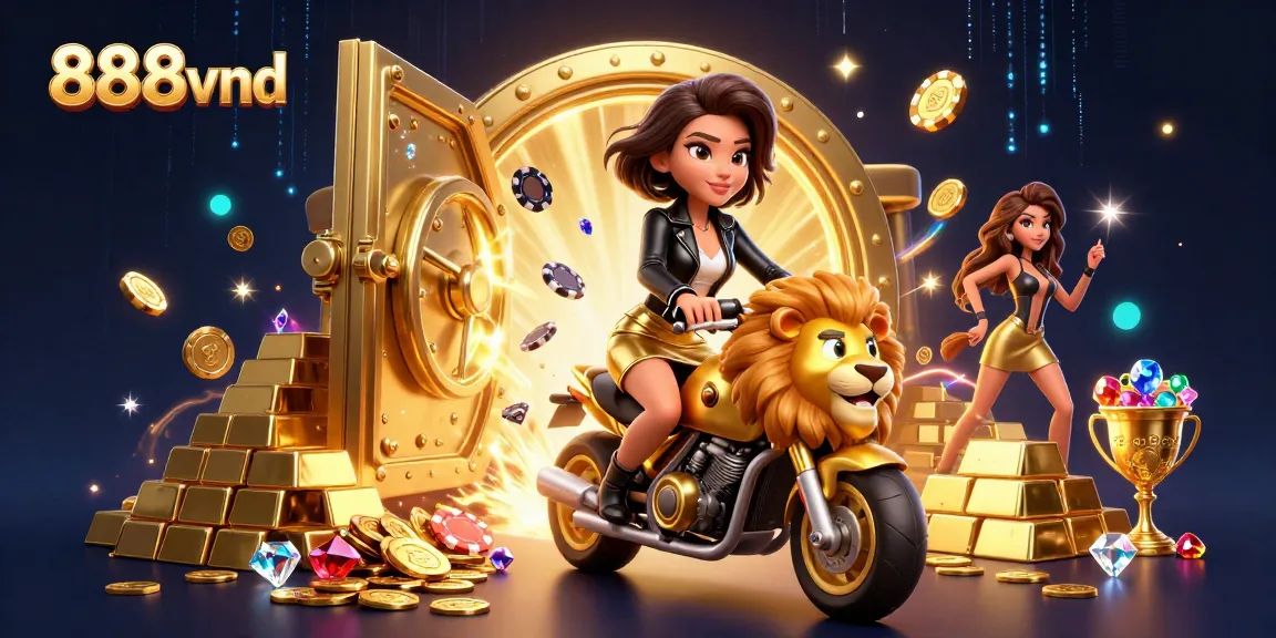Immerse in exciting betting at 888vnd with vibrant casino elements and dazzling treasures!