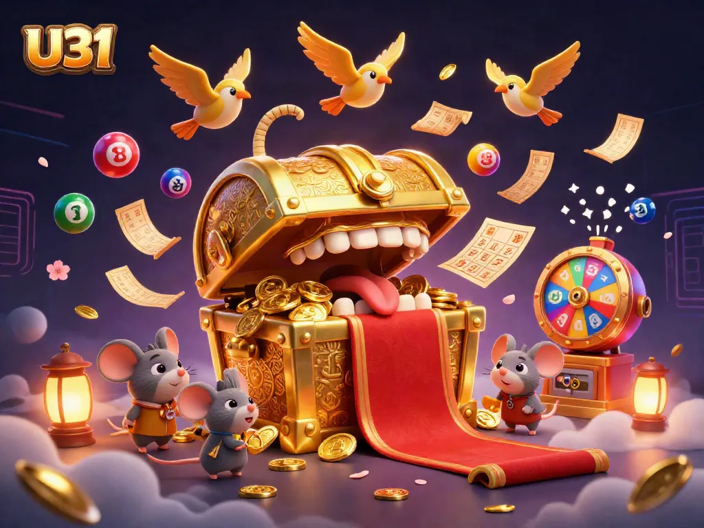 Engage with U31's exciting world of casino gaming featuring a vibrant scene of adventures and prizes.
