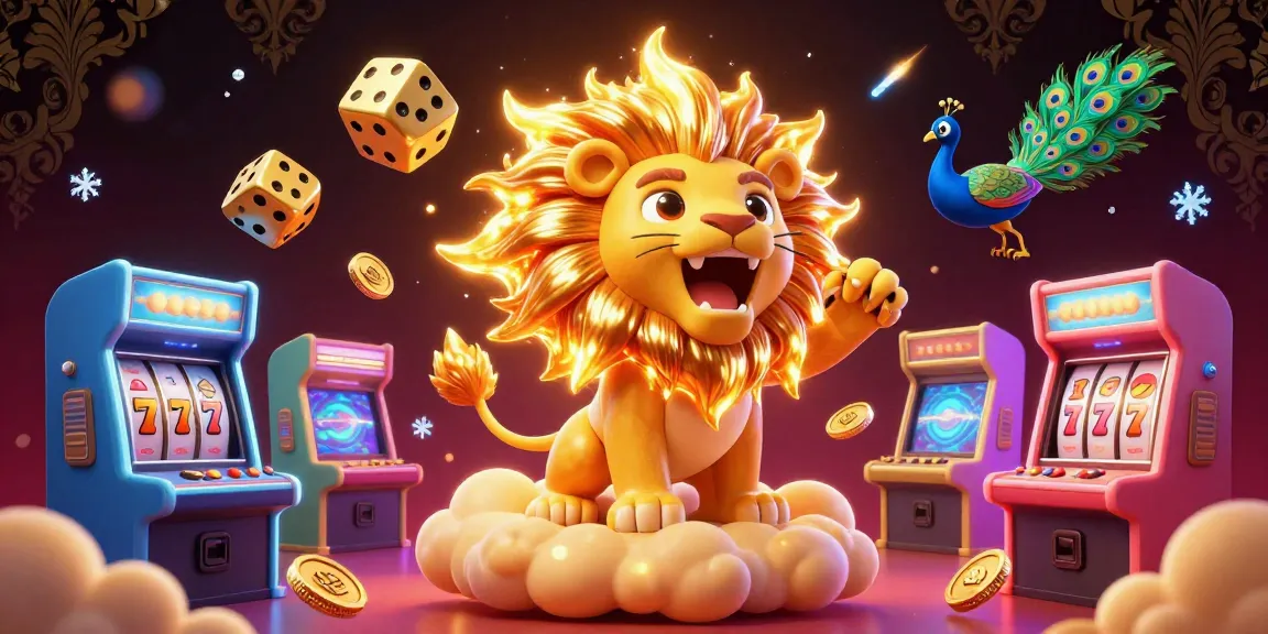 Engage with thrilling slots at blastworkssupply featuring a roaring lion and dynamic game elements.