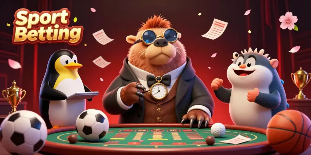 Engage in thrilling Sport Betting with a jolly walrus in a Victorian outfit at an underwater poker scene.