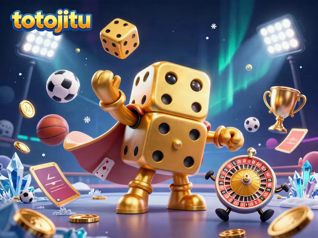 Experience thrilling gameplay with totojitu's 3D golden dice golem and dynamic sports elements.