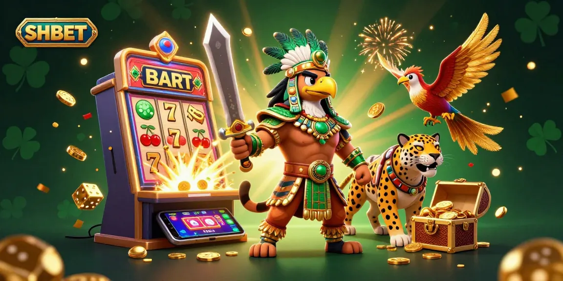 Engage with the SHBET experience featuring dynamic casino elements and 3D characters in an immersive gambling scene.
