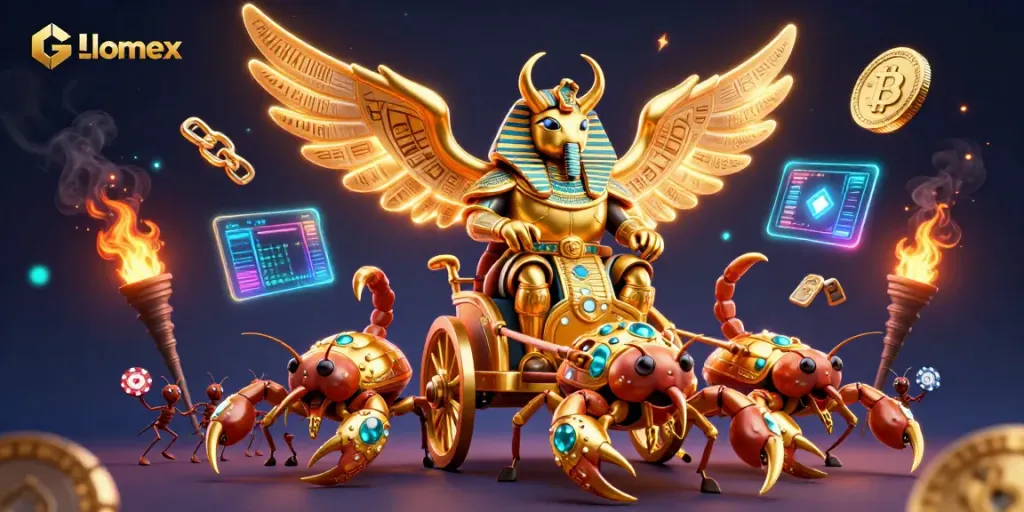 Engage in Glomex's vibrant casino experience with dynamic gaming elements and dazzling characters.