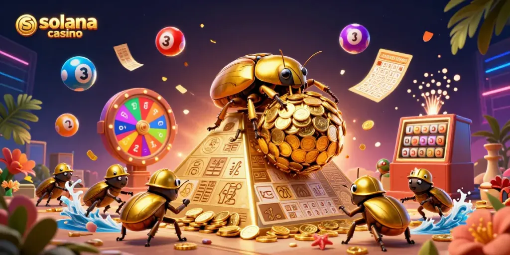 Experience the excitement of solana casino with a vibrant scene showcasing dynamic elements.