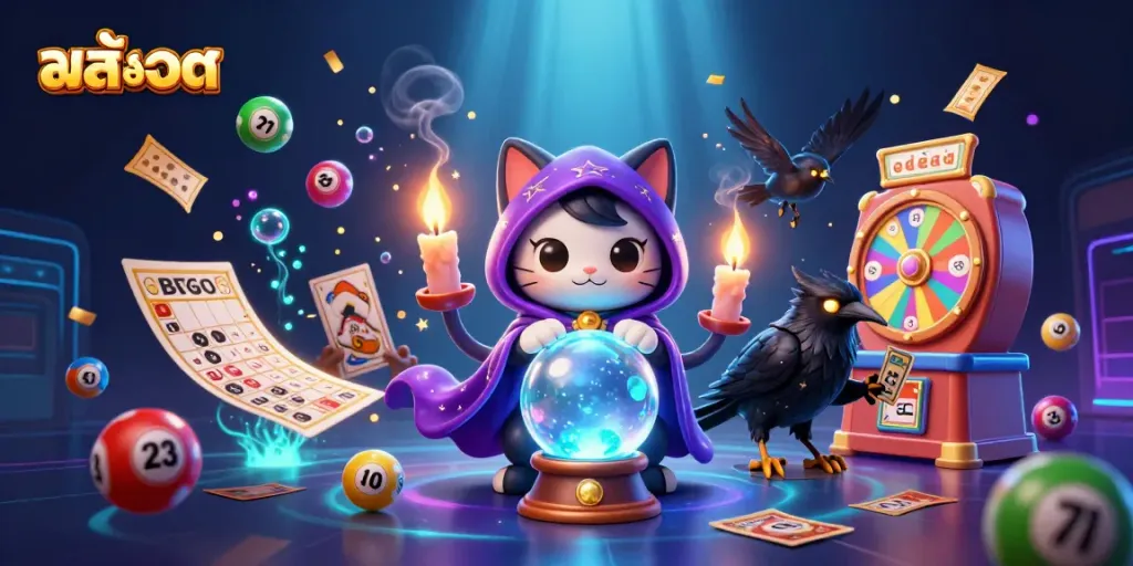 Experience thrilling slots action with vibrant characters and playful elements in this captivating illustration.
