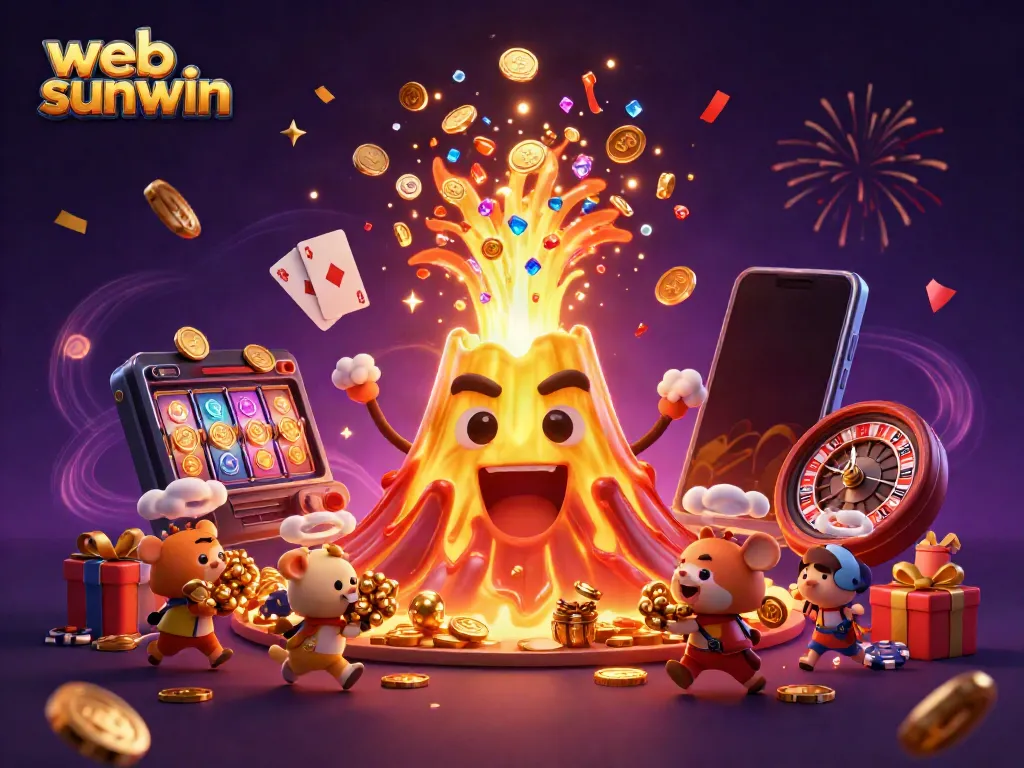 Experience thrilling wins with exciting gameplay at web sunwin, featuring a vibrant casino scene.