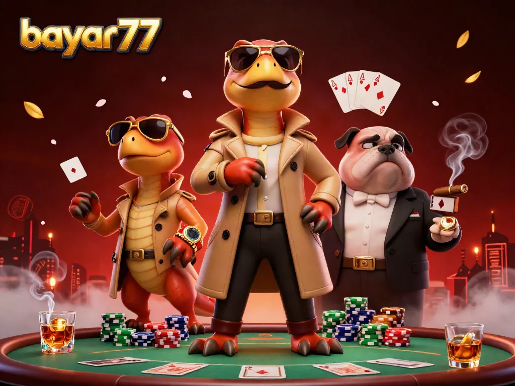 Engage in thrilling gameplay at bayar77 while three raptors in disguise enter a VIP lounge.