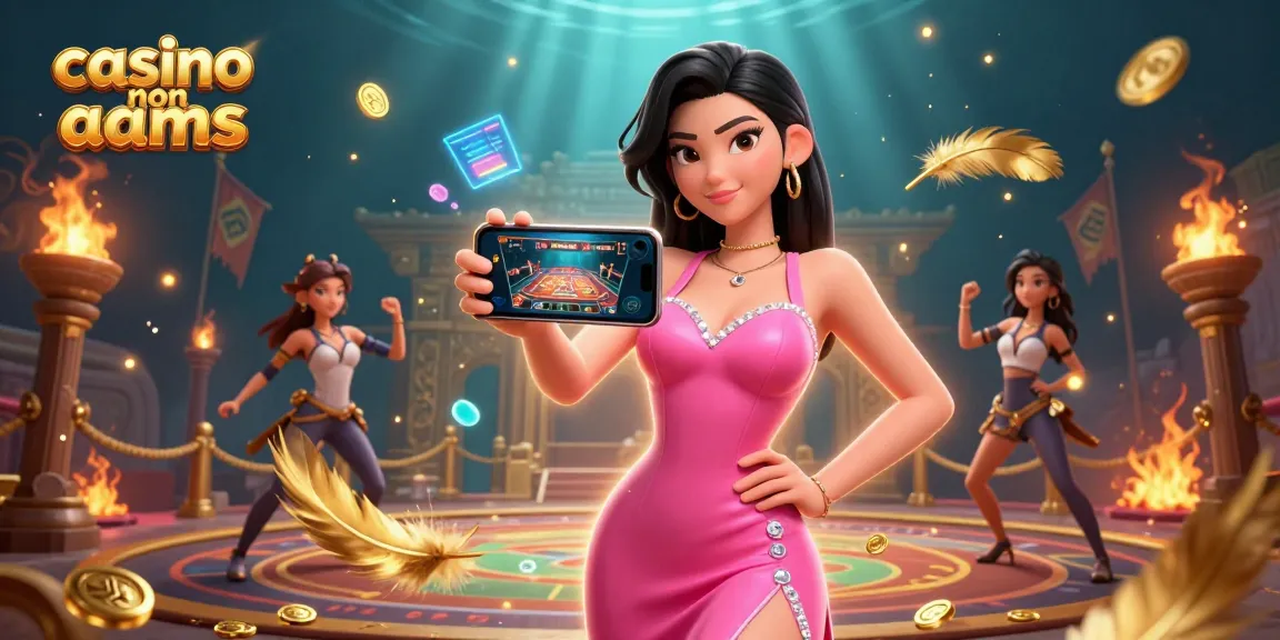 Partecipa all'emozione dei casino non AAMS con una donna straordinaria che mostra un gioco con croupier dal vivo sul suo smartphone.