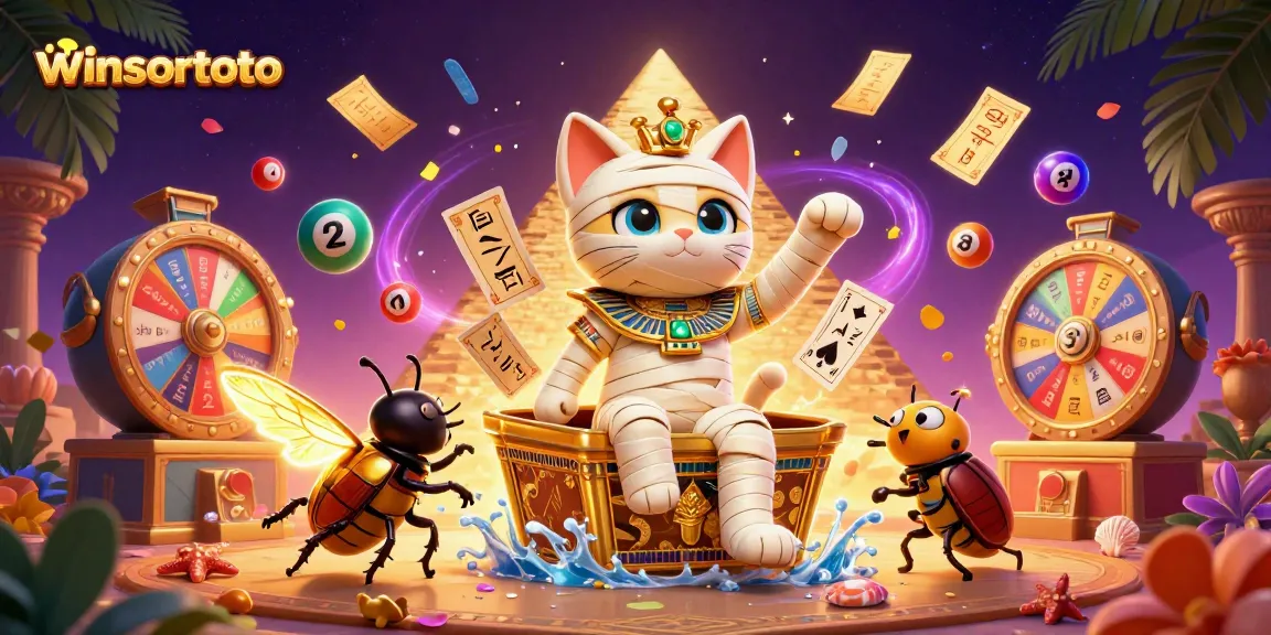 Uraikan strategi menang dalam permainan winsortoto dengan tema kasino Mesir kuno yang penuh warna.