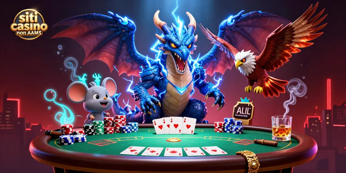 Unisciti all'azione su siti casino non AAMS con personaggi di gioco accesi nel mezzo dell'emozione del poker!
