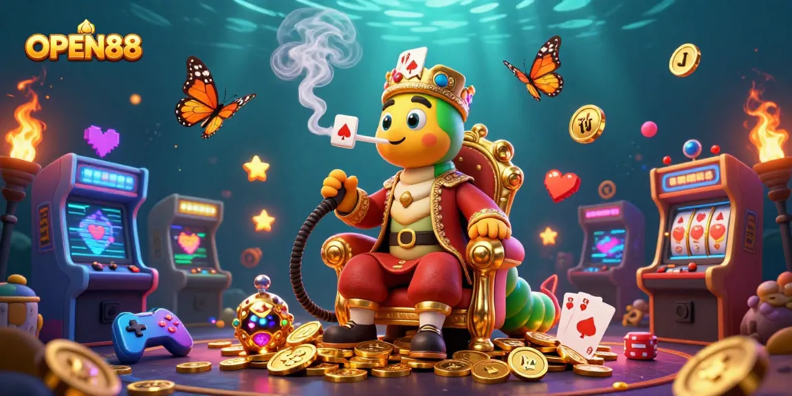 Experience the excitement of OPEN88 with engaging gaming visuals and vibrant casino elements.