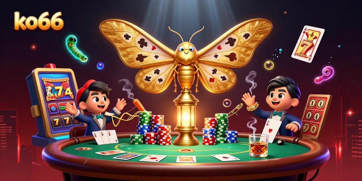 Engaging players with casino excitement at ko66 through vibrant 3D illustration featuring slots and poker elements.