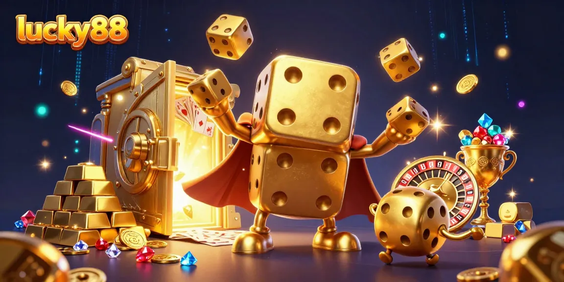 Experience exciting gameplay with the lucky88 slot game featuring dynamic golden dice and treasures.