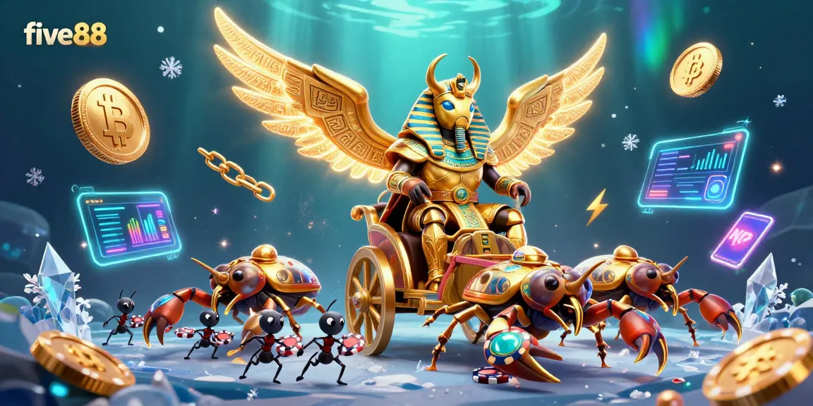 Experience thrilling gameplay with five88's vibrant casino elements and crypto assets