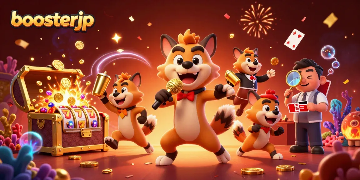 Boost your wins at boosterjp with lively casino-themed hyenas in a comedic club setting.