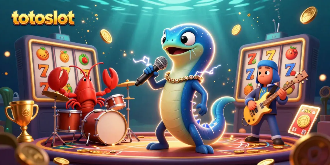 Engage with totoslot for thrilling underwater casino action featuring a DJ electric eel and vibrant gaming elements.