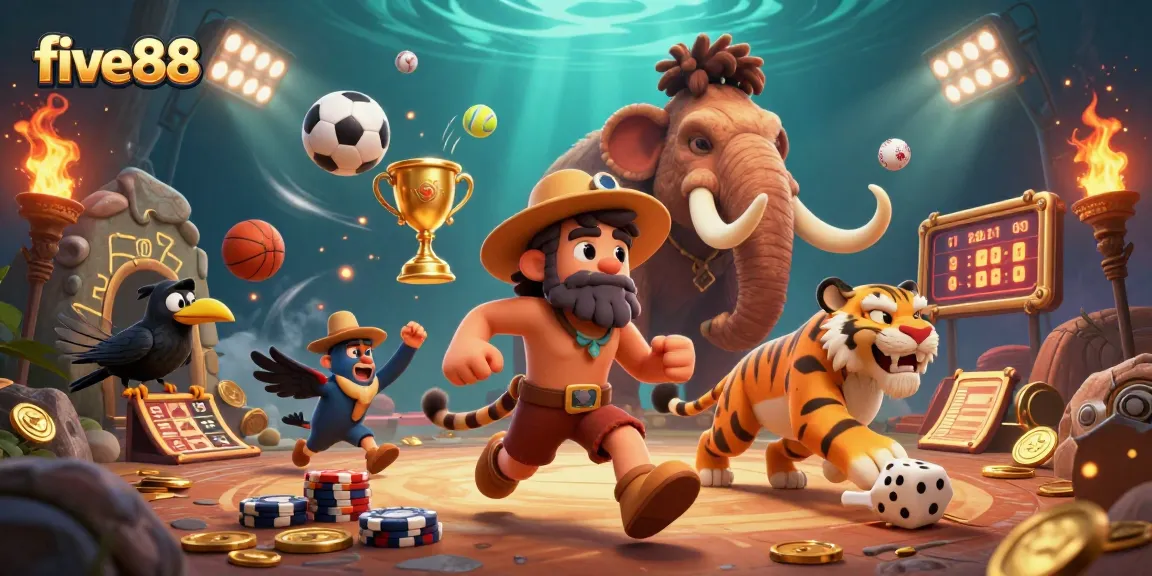 Experience the thrilling five88 casino world with cavemen, sports, and dynamic games.