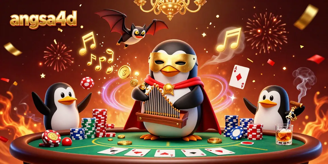 Join the excitement at angsa4d with a vibrant casino scene featuring golden coins and poker chips.
