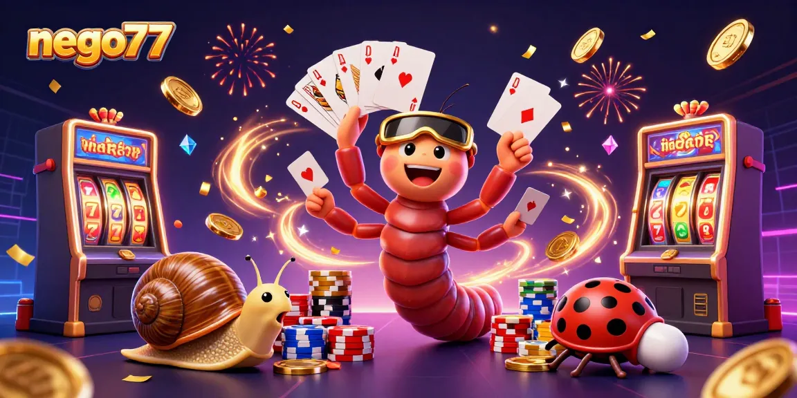 Experience thrilling wins with nego77 as a dynamic illustration showcases a colorful casino scene