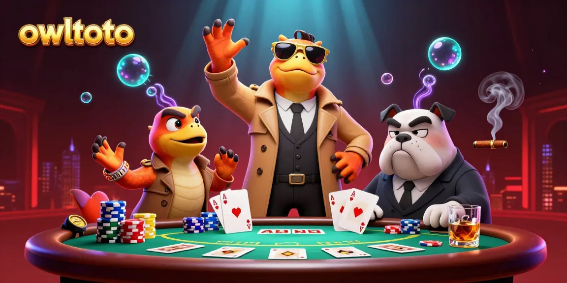 Experience the excitement at owltoto with raptors in disguise at a poker table.