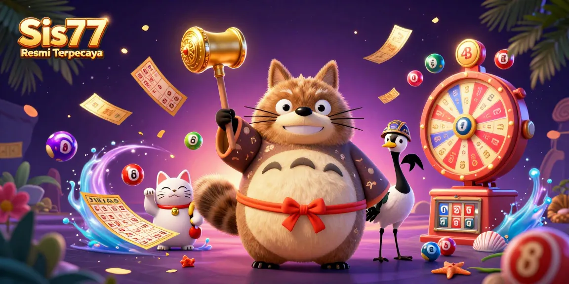 Menangkan permainan di Sis77 Resmi Terpercaya dengan ilustrasi kasino 3D yang menarik.