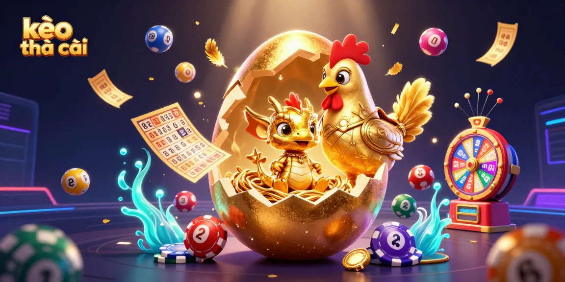 Engage in kèo nhà cái with a vibrant 3D scene of a golden dragon surrounded by casino elements.