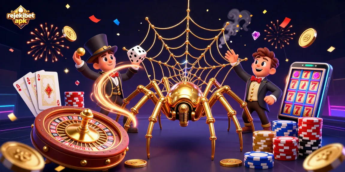 Experience thrilling gameplay with rejekibet apk, adorned with golden coins and vibrant casino elements.
