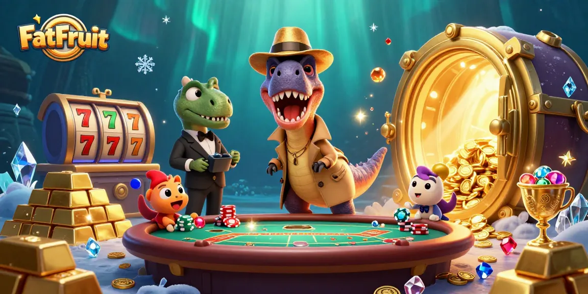 FatFruit enhances gaming with a vibrant 3D illustration of a fun casino scene featuring playful characters.