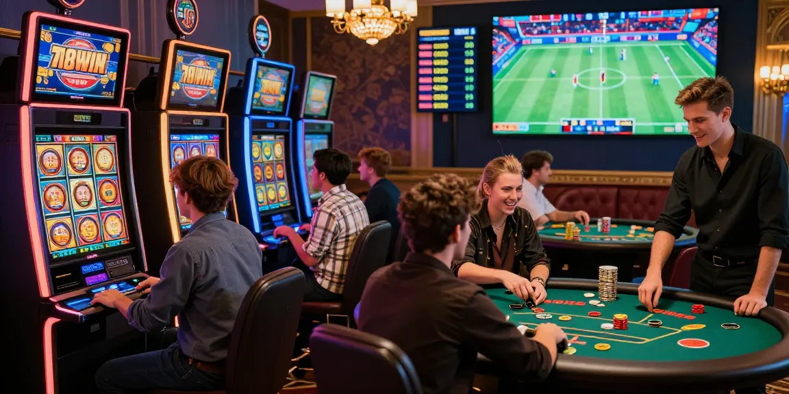 Exciting gaming scene at 78winnh.net showcasing players enjoying dynamic casino experiences with vibrant atmosphere.