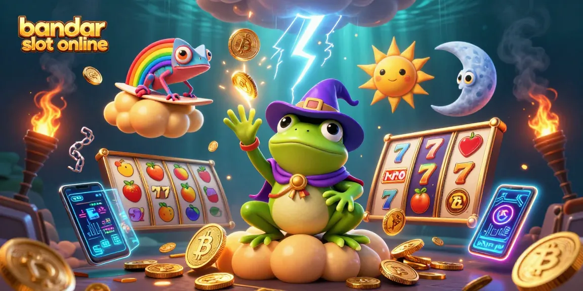 Mengulas tentang bandar slot online dengan wizard katak, chameleon pelangi, dan simbol slot berkilau