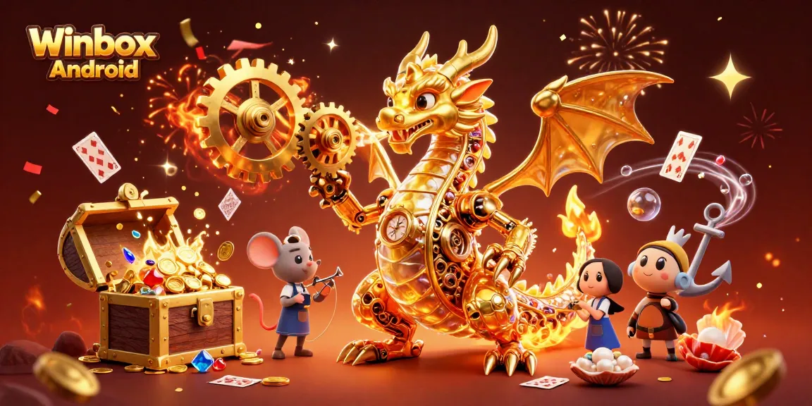 Experience thrilling gameplay with Winbox Android’s dynamic casino adventures featuring a golden dragon.