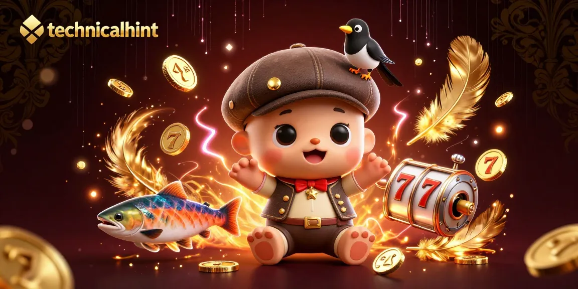 Engage with technicalhint's dynamic slot games featuring Nessie and a gold-obsessed magpie in a vibrant casino atmosphere.