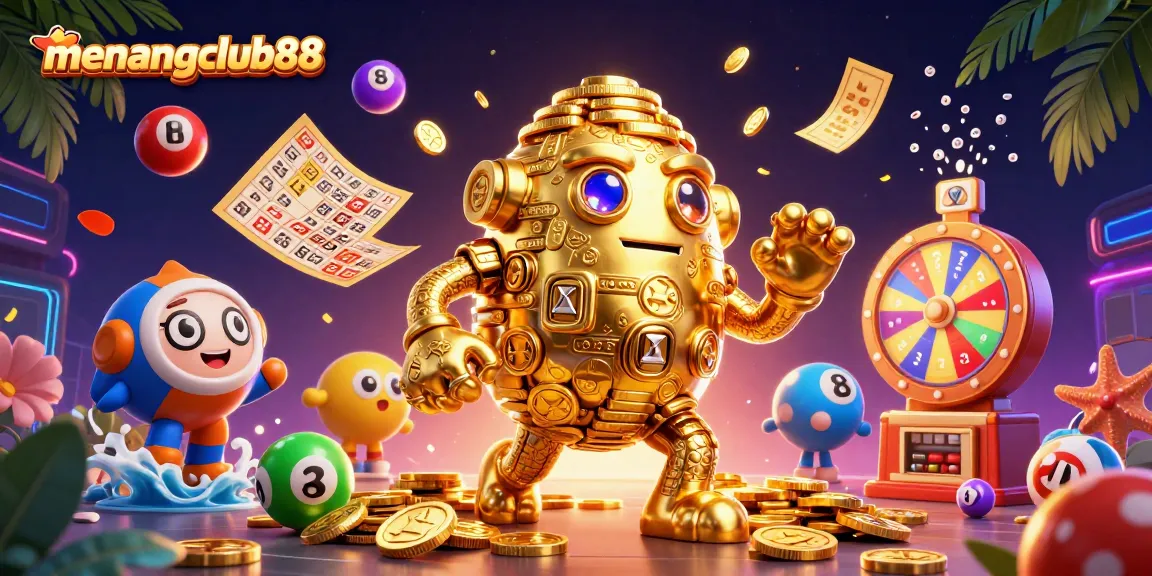 Engage with winning strategies at menangclub88, highlighted by a vibrant lottery scene.